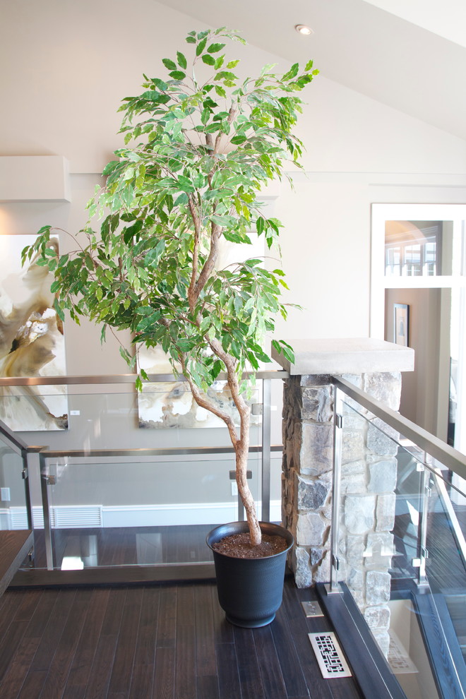 Example of a trendy dining room design in Calgary