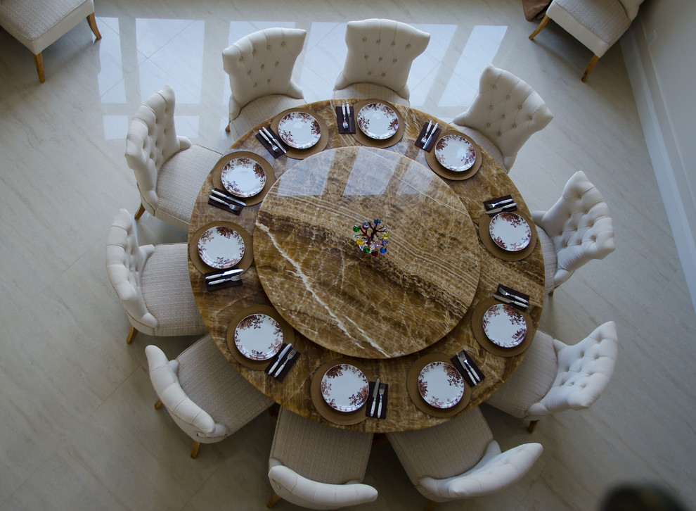 Minimalist dining room photo in Denver