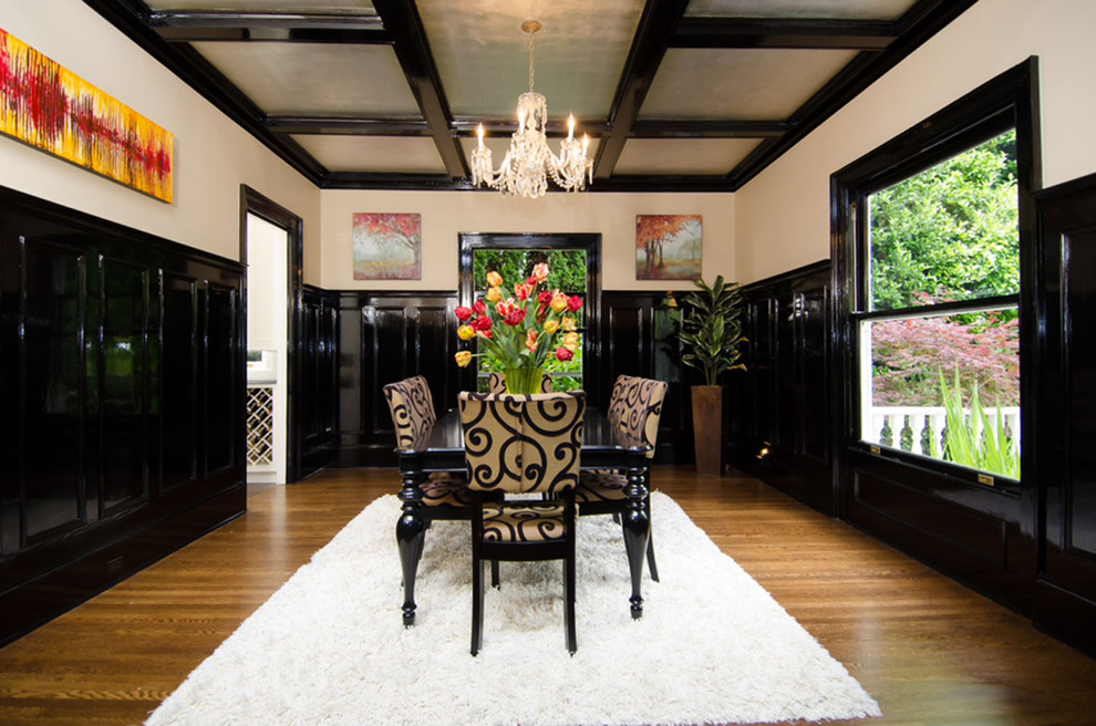 Inspiration for a traditional dining room in Portland.