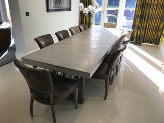 3 Metre Extendable Polished Concrete Dining Table Contemporary Dining Room Cheshire By Daniel Polished Concrete Houzz