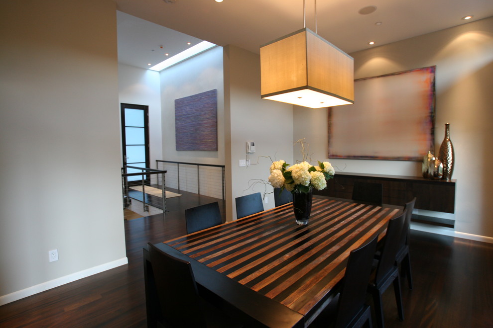 Design ideas for a modern dining room in San Diego.