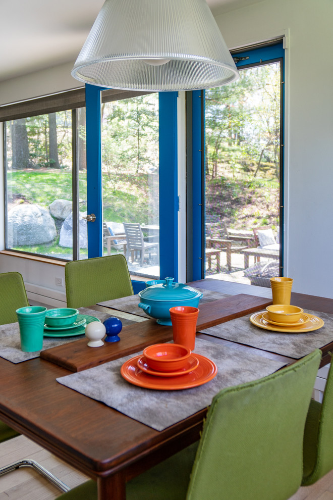 Example of a 1960s dining room design in Boston