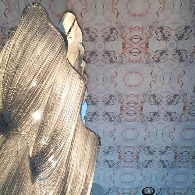 411 Peach Taupe Wallpaper Dining Room Richmond by Lindsay Cowles LLC Houzz IE
