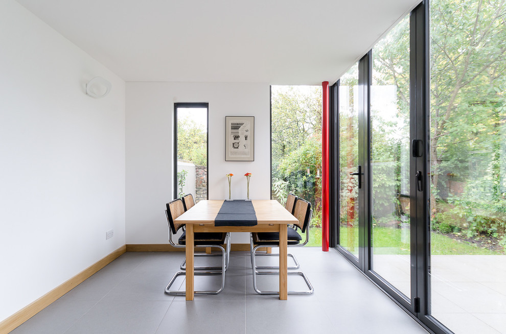Photo of a dining room in Other with white walls.