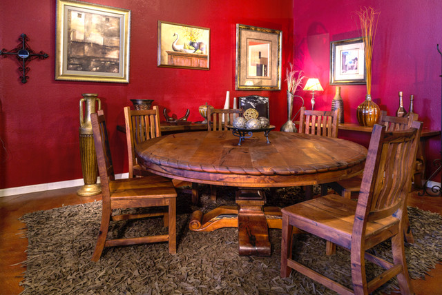 72 Round Mesquite Dining Table American Southwest Room Phoenix By La Casona Custom Furniture Houzz 72 Round Mesquite Dining Table, 72 Round Dining Room Table