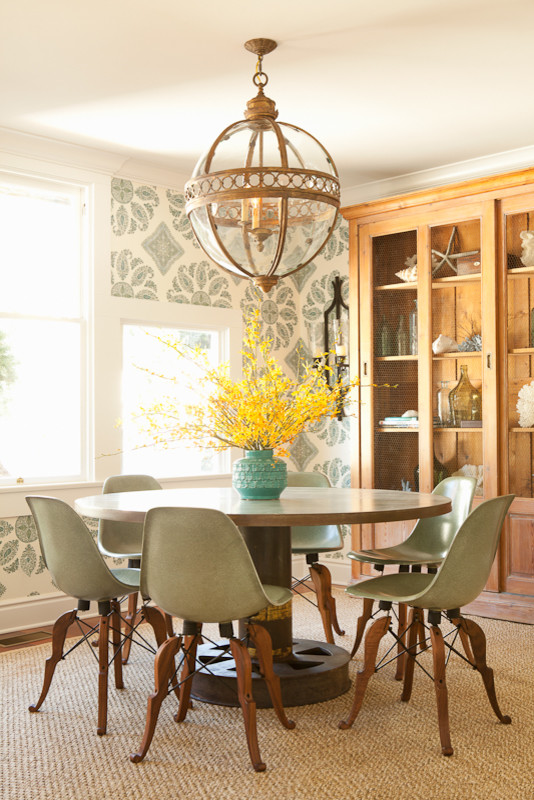 Inspiration for a transitional dining room remodel in San Diego