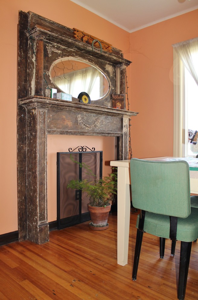 Example of an eclectic dining room design in Seattle