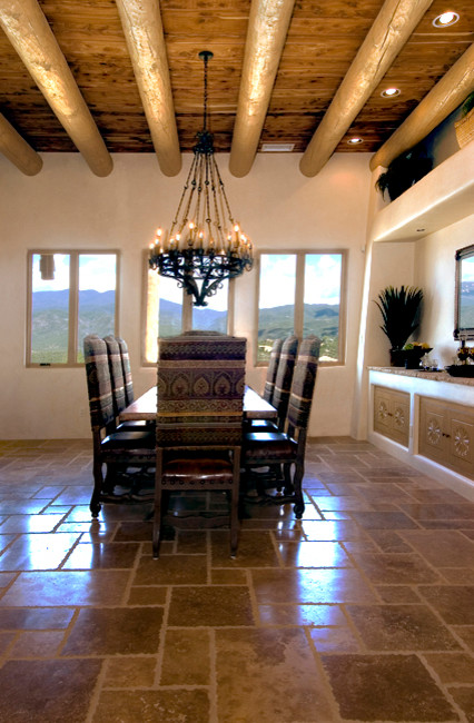 Example of a trendy dining room design in Albuquerque