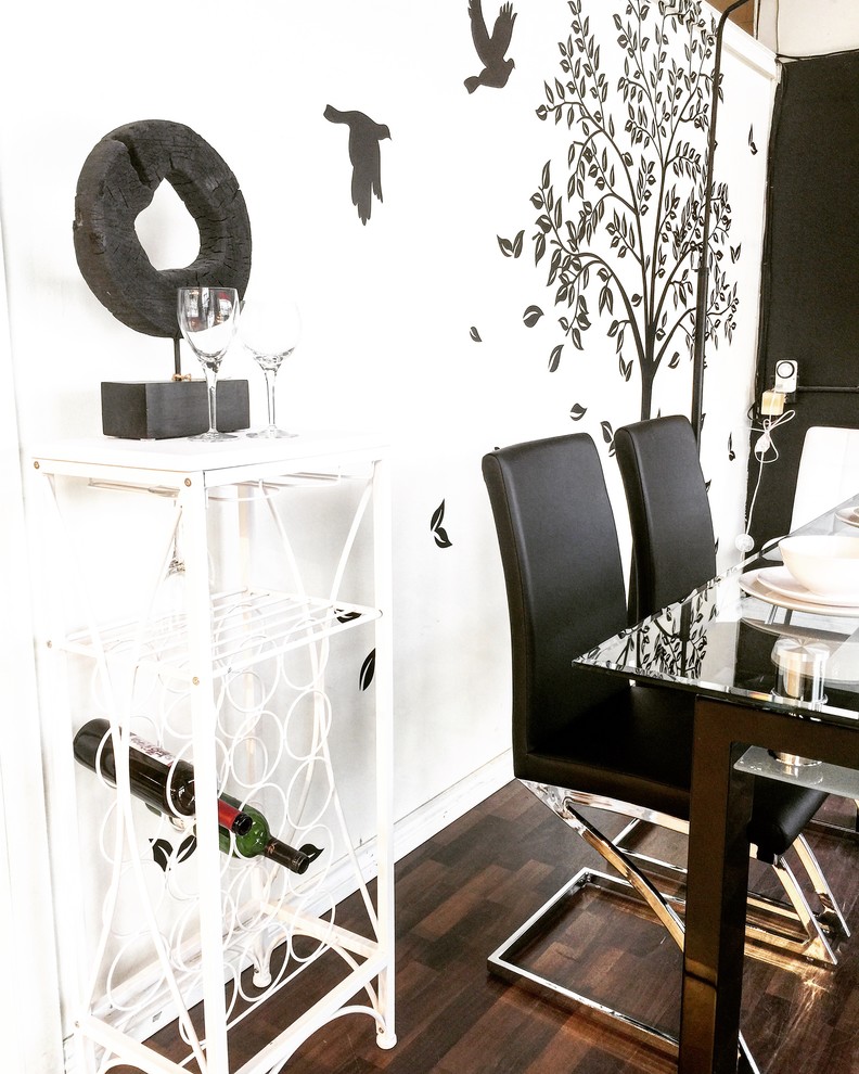 A Simple yet Modern Black and White Dining Space Modern Home Office