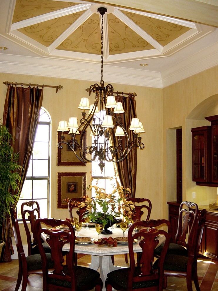 This is an example of a mediterranean dining room in Tampa.
