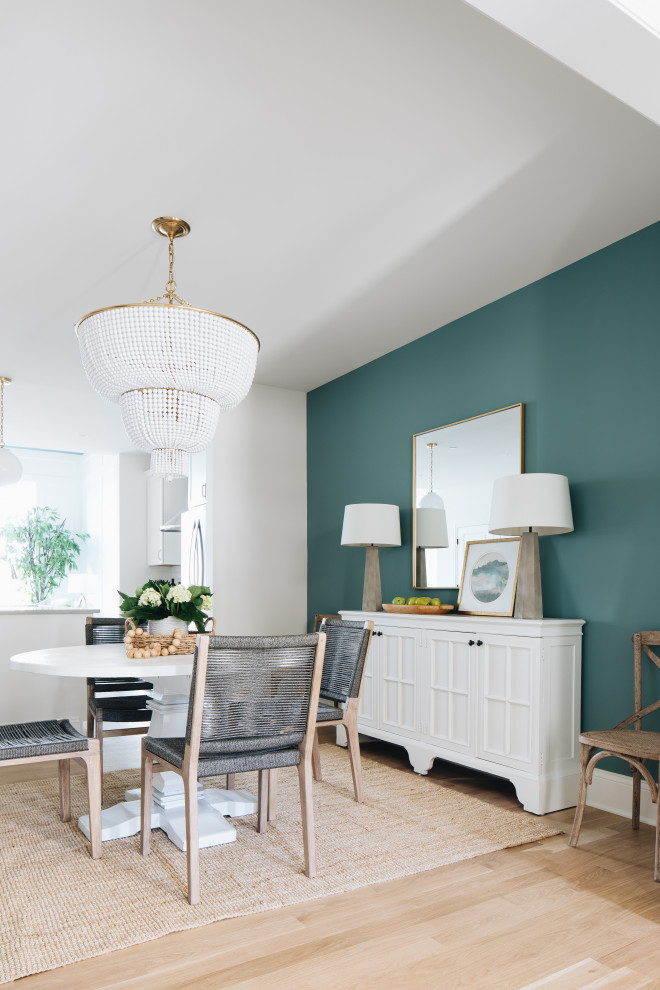 Aegean Teal Transitional Dining Room Chicago by Timber Trails