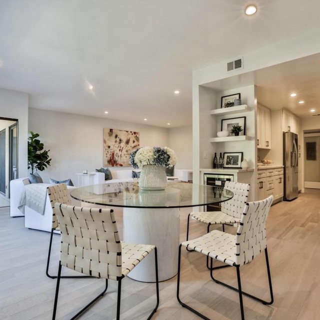 After Open Concept Dining Room Modern Dining Room Los Angeles