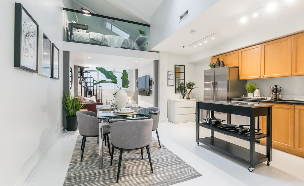 Airbnb Loft Contemporary Dining Room Toronto by Camden Lane