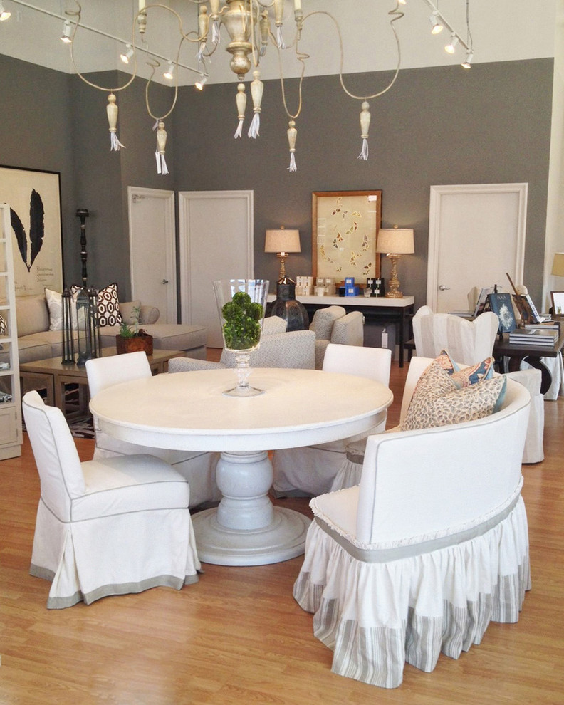 All White Dining Room Traditional Dining Room Los Angeles by Quatrine Custom Furniture