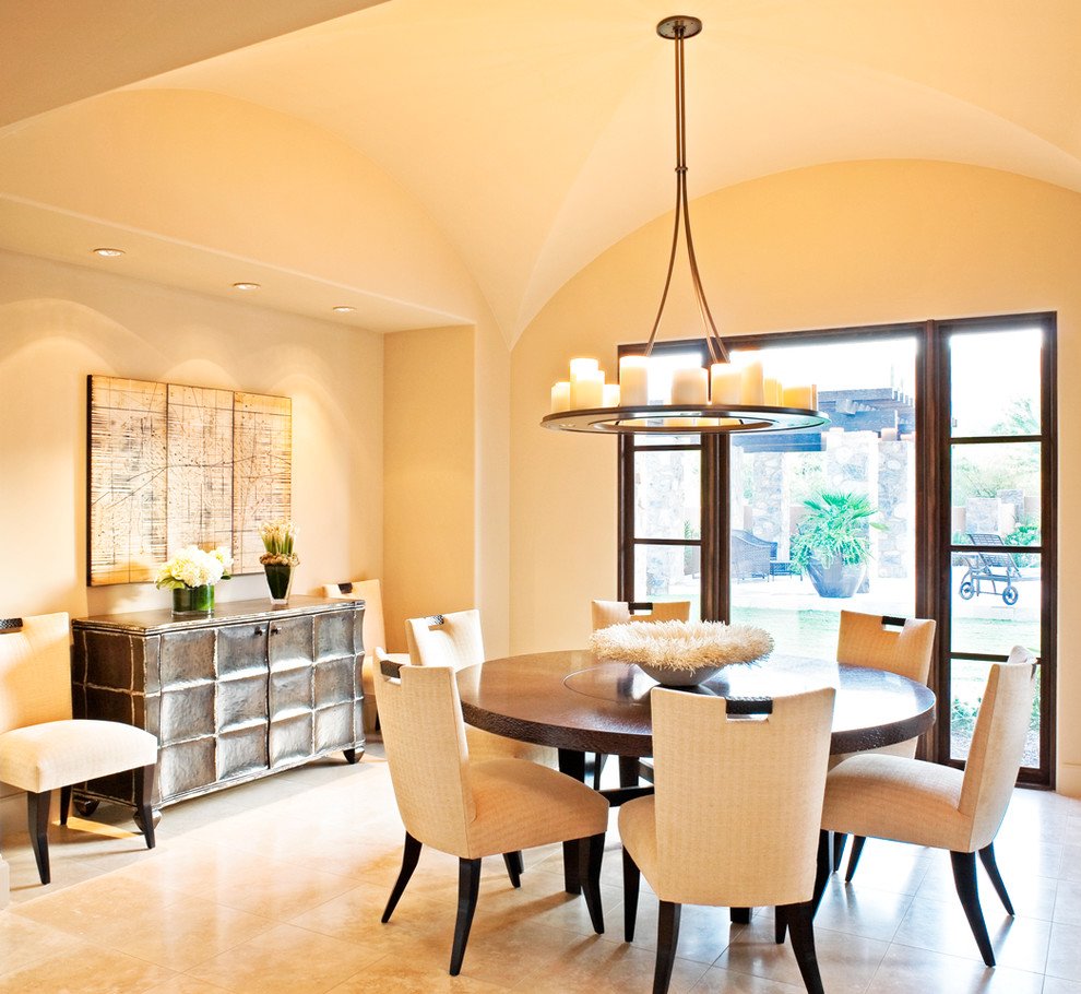 Example of a trendy dining room design in Phoenix