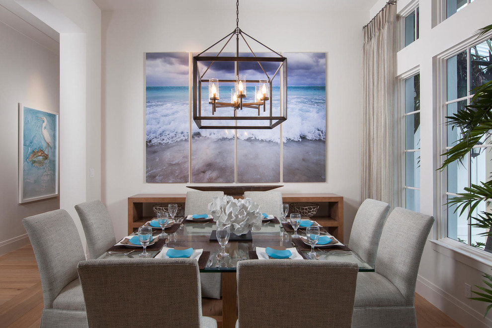 Inspiration for a tropical dining room remodel in Miami
