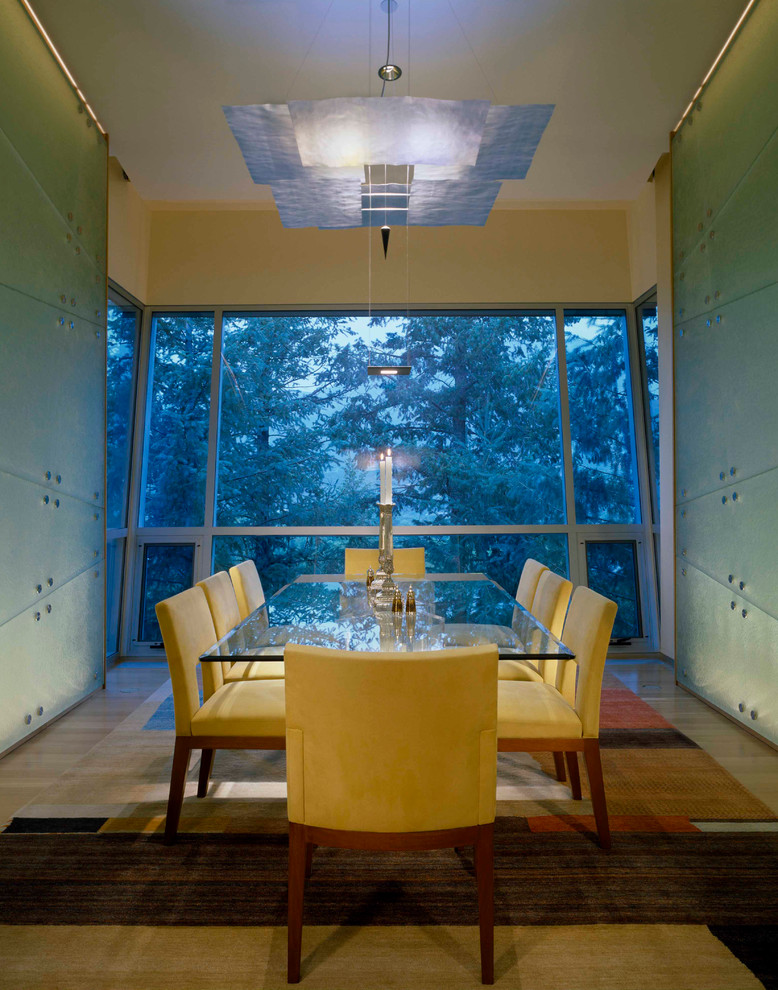 Inspiration for a modern dining room in Denver.