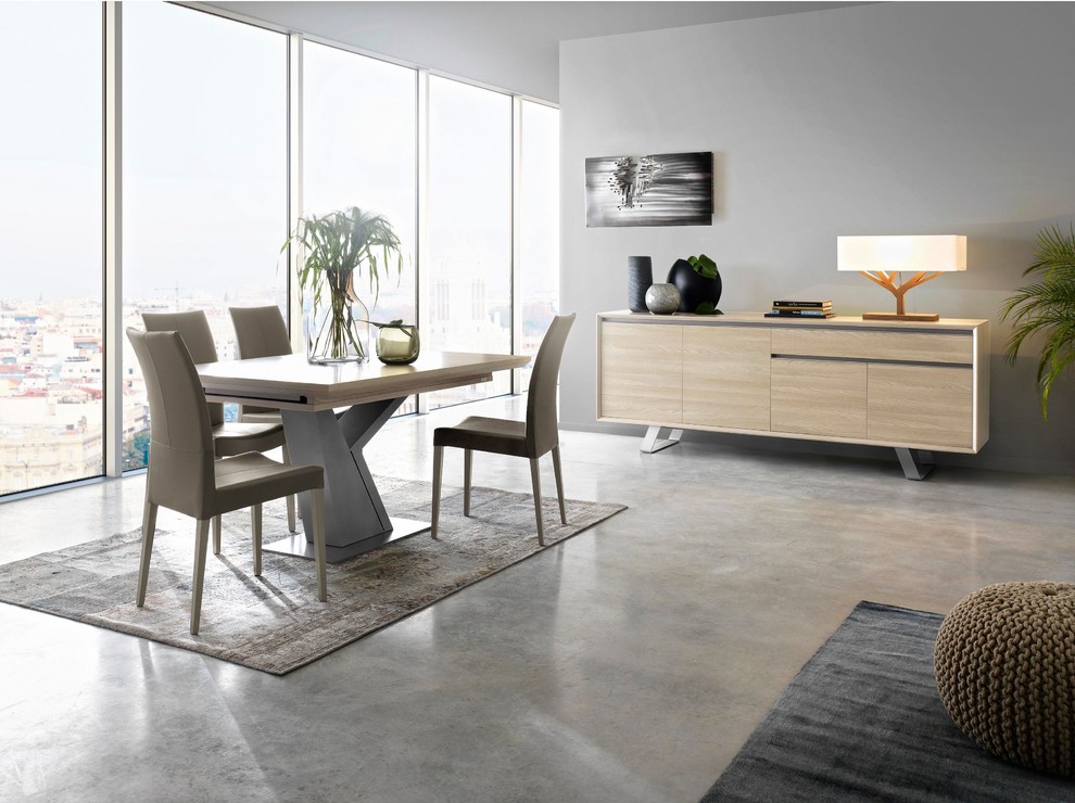 Photo of a contemporary dining room in West Midlands.