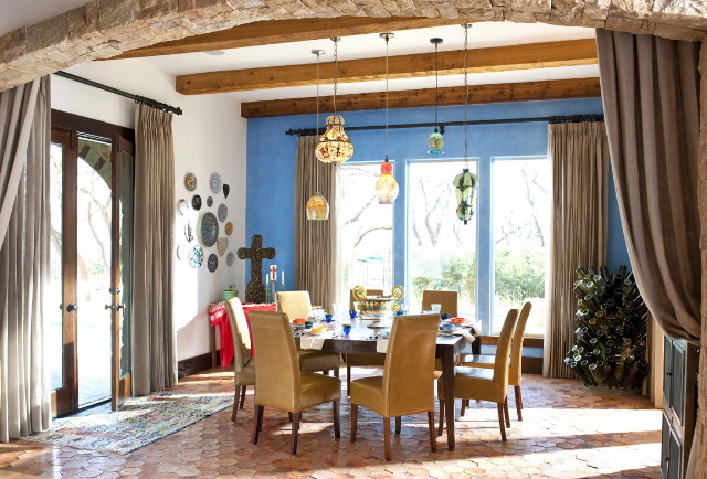 Example of a southwest dining room design in San Diego