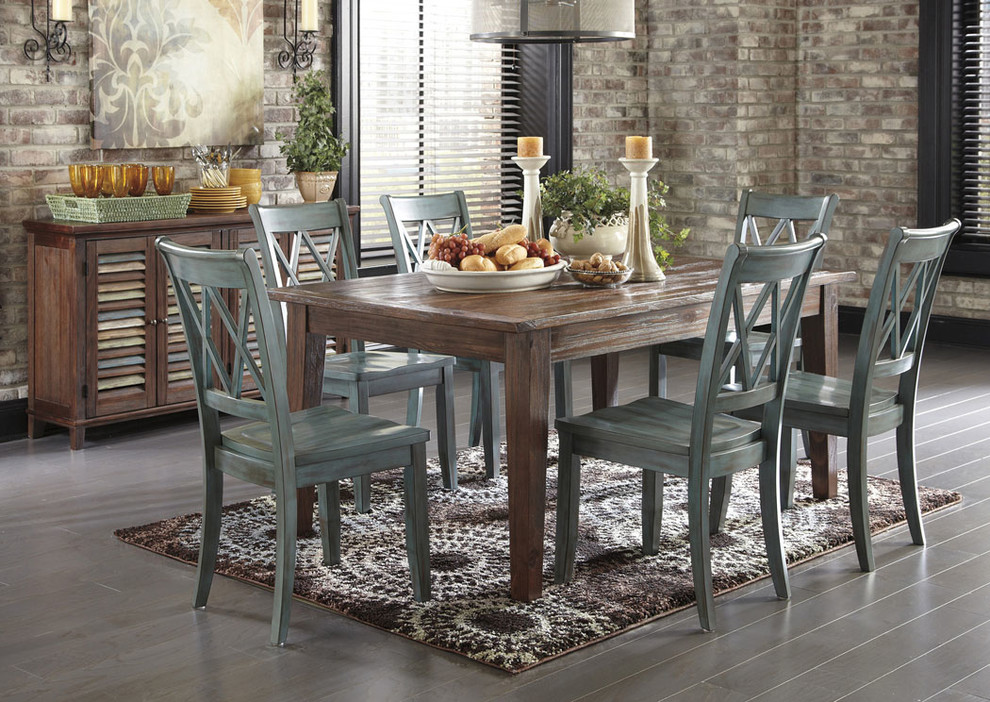 Ashley Mestler Dining Table With 6, Mestler Dining Room Table