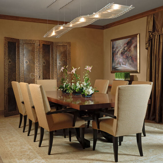 Example of an asian dining room design in Chicago