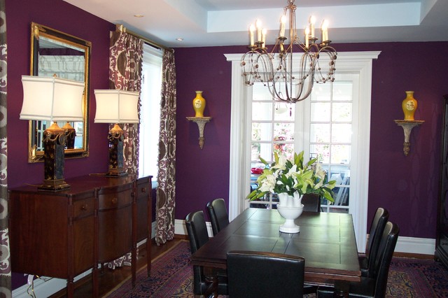  High Gloss Aubergine Living Room
