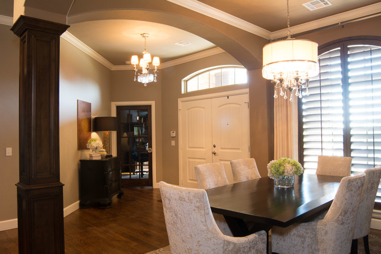 Transitional dining room photo in Oklahoma City