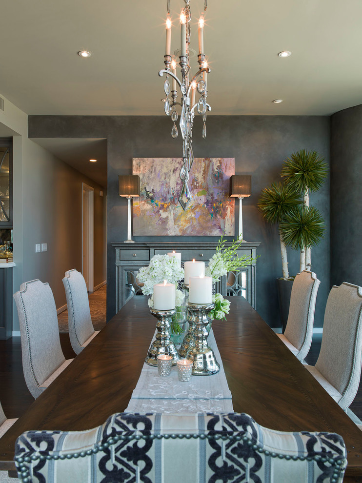 Photo of a contemporary dining room in Austin.