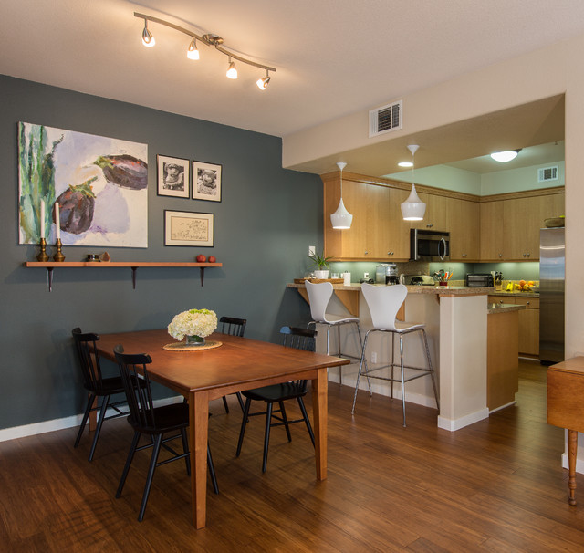 Bamboo Flooring & Carpeted Stairs San Jose, CA Transitional Dining Room San Francisco