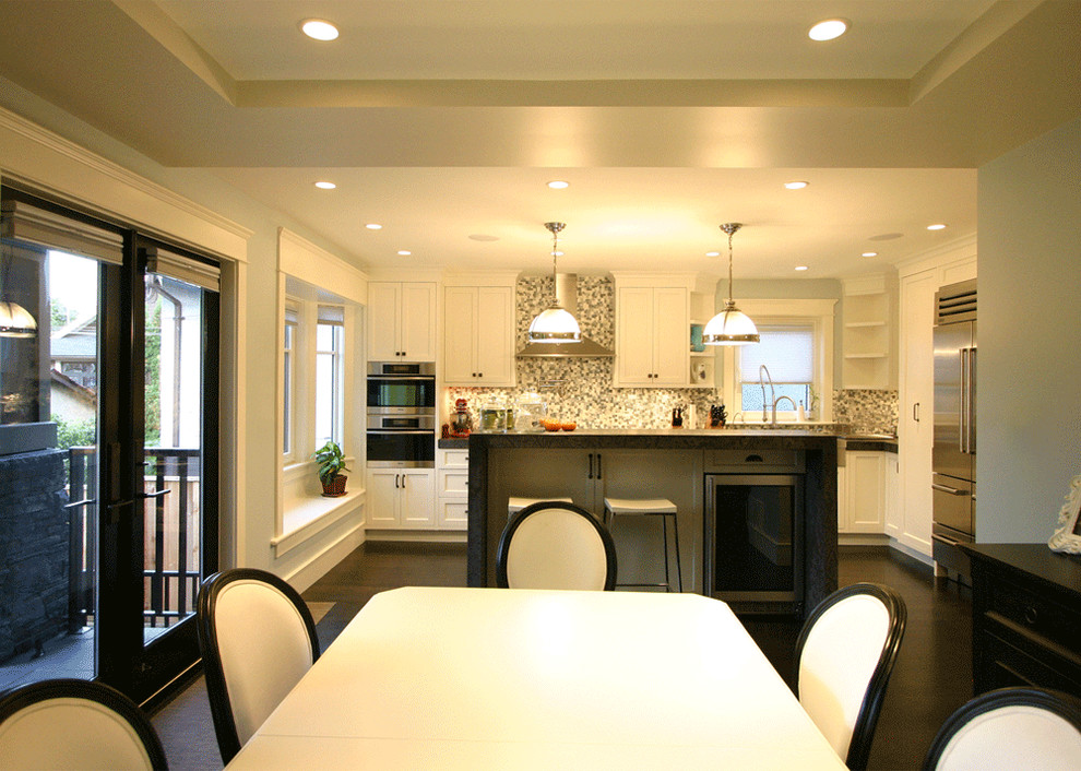 Example of a trendy dining room design in Vancouver