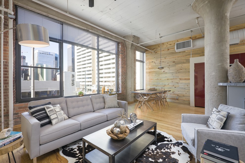 Bayly Loft Industrial Dining Room Denver by Abode Real Estate