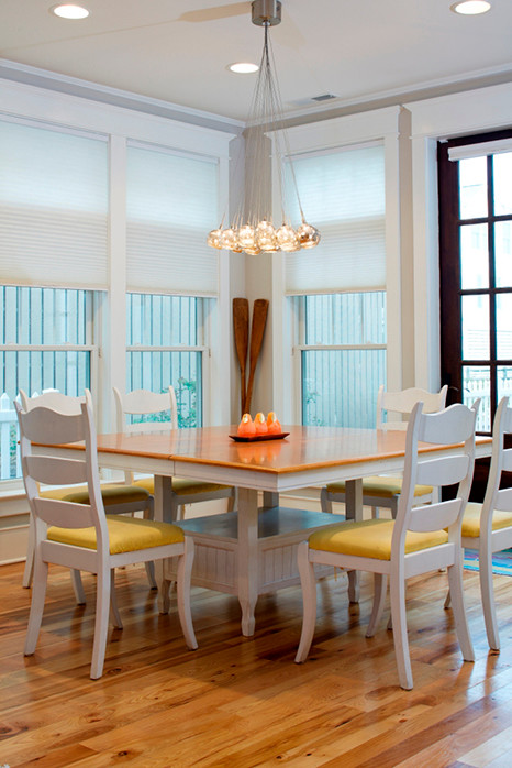 Photo of a beach style dining room in DC Metro.