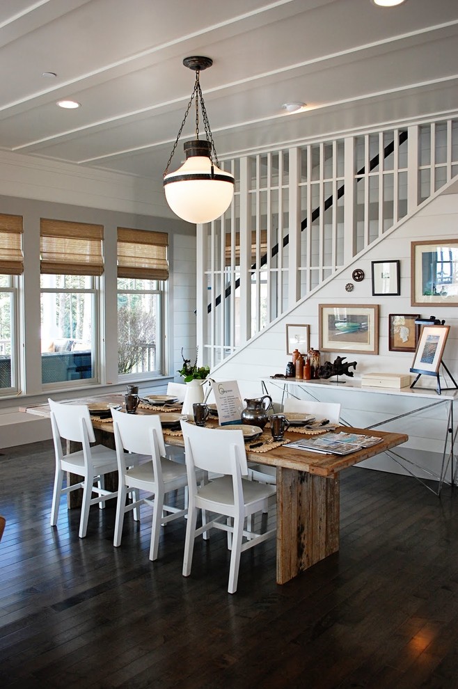 Design ideas for a beach style dining room in Seattle.