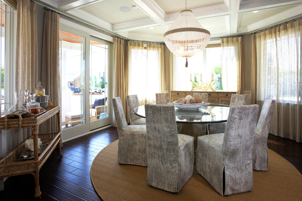 Example of a beach style dining room design in Philadelphia