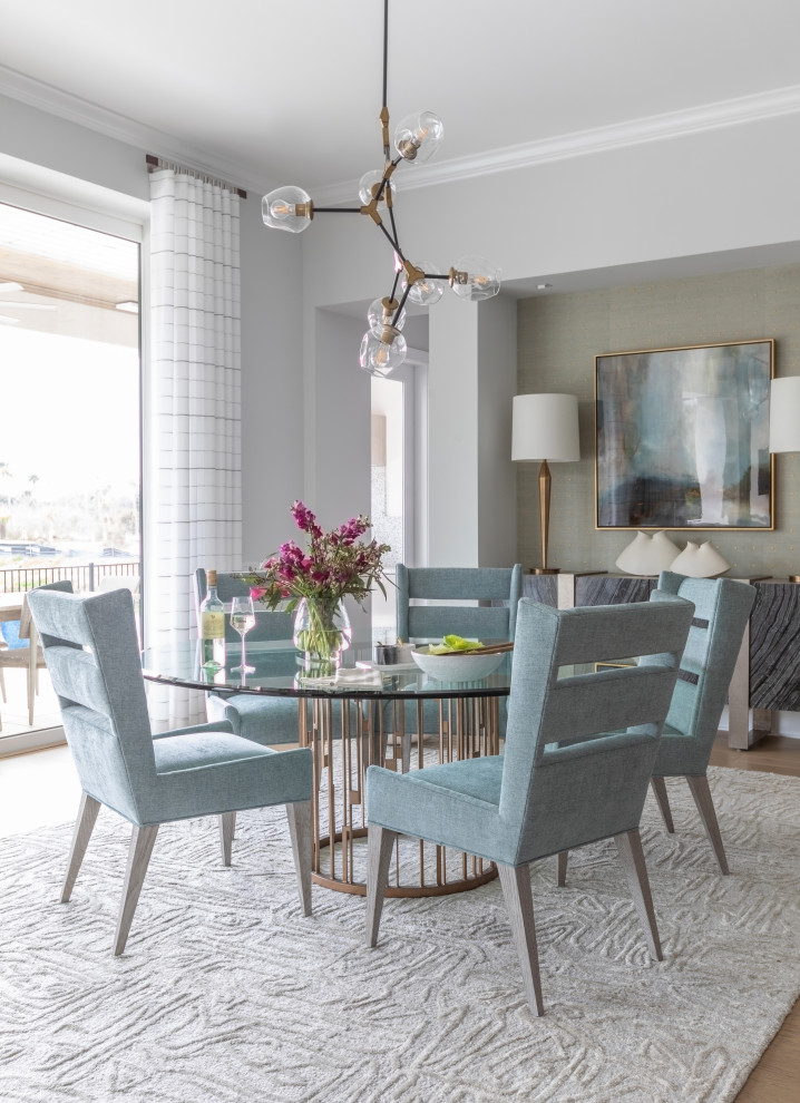 Inspiration for a coastal dining room in Jacksonville.