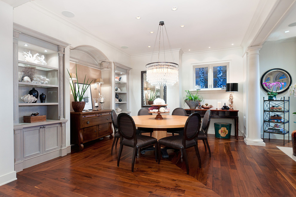 This is an example of an eclectic dining room in Vancouver.