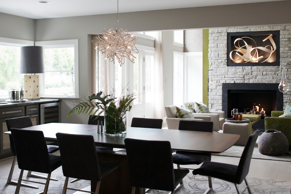 Inspiration for a contemporary dining room in Raleigh.