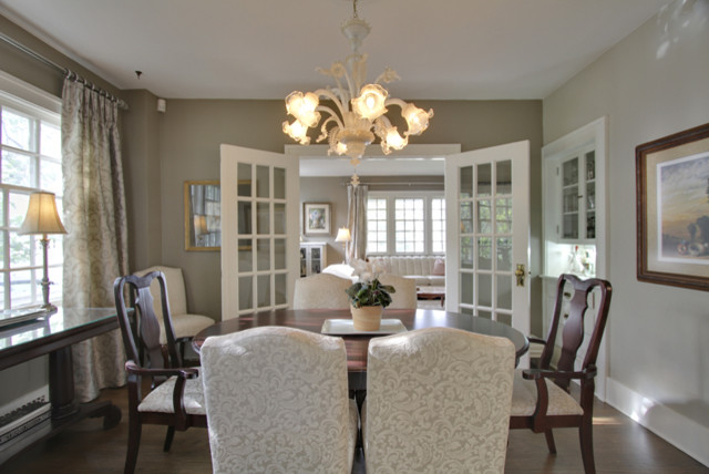 Inspiration for a classic dining room in Calgary.