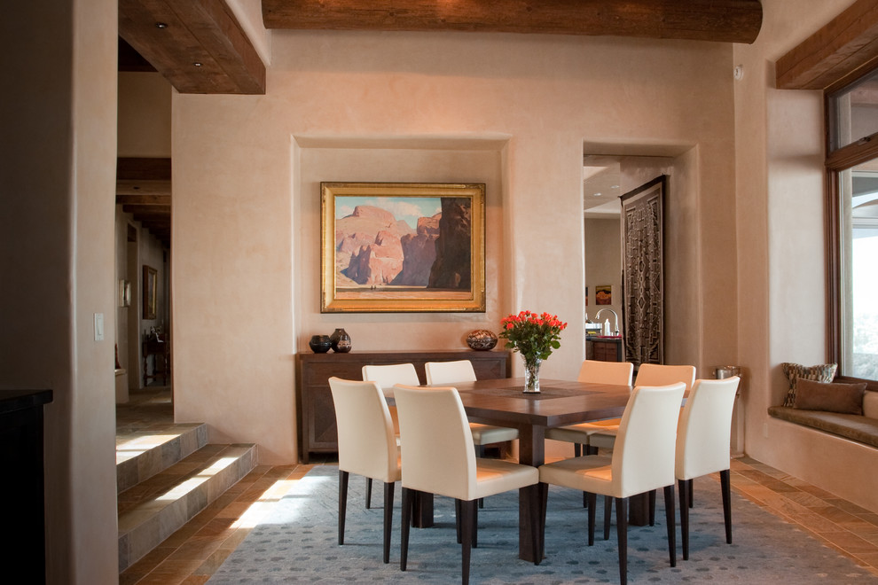 Design ideas for a contemporary dining room in Albuquerque.