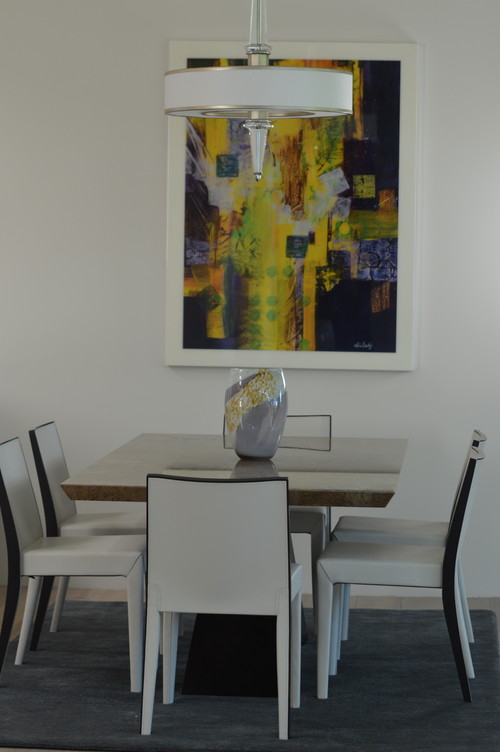 Stylish Black Dining Room
