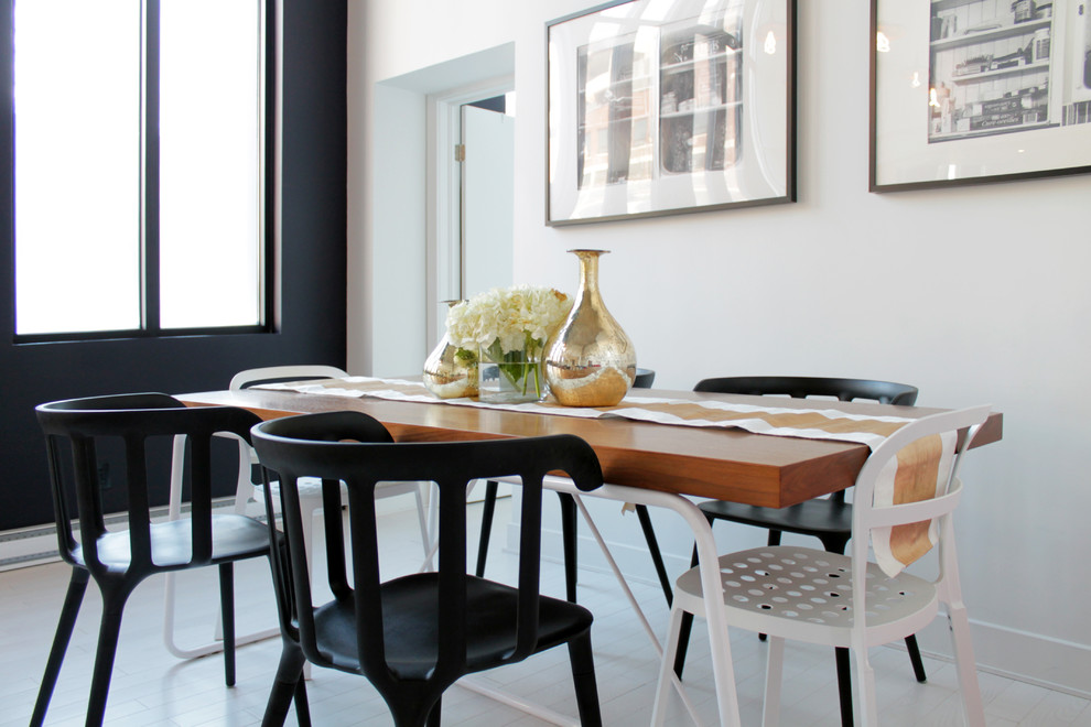 Example of a trendy dining room design in Montreal