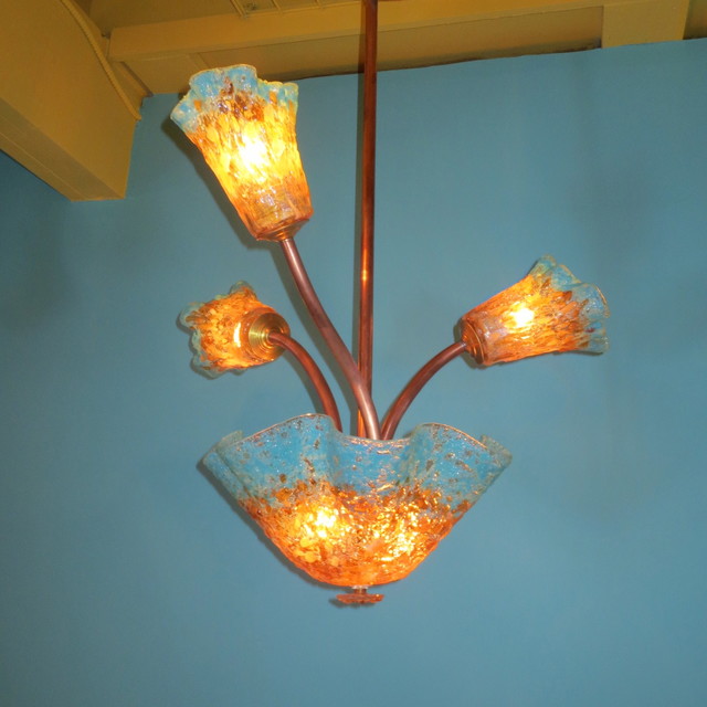 Blown Glass Chandelier Art Glass Chandelier Art Glass Lighting