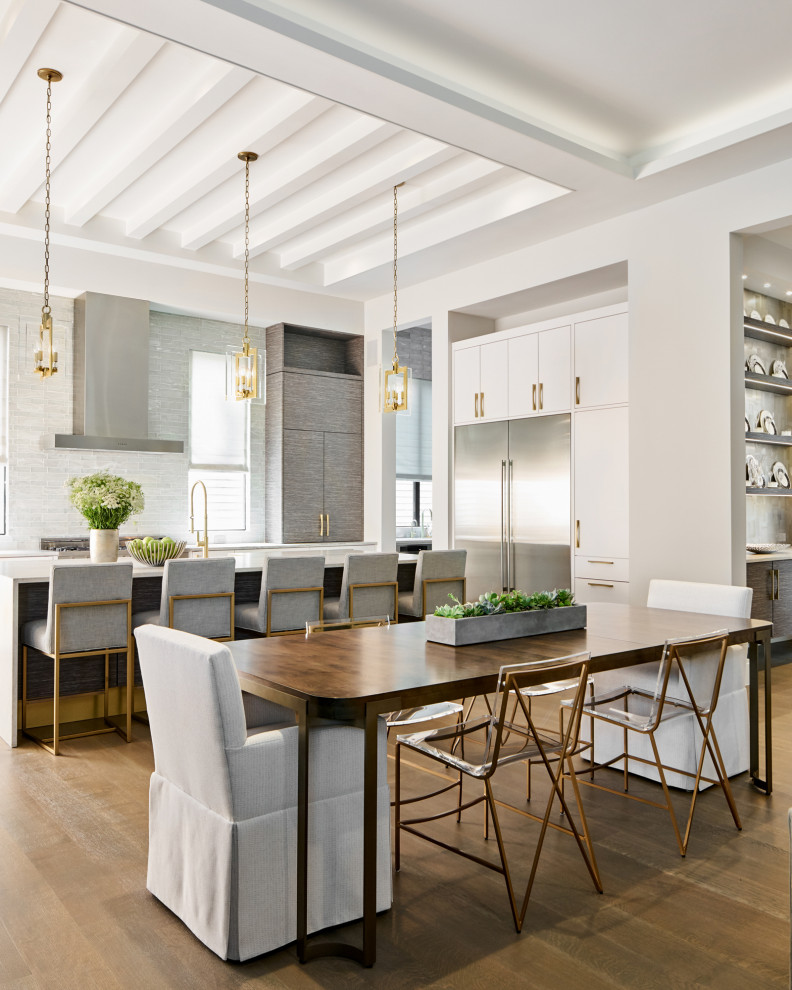Photo of a contemporary dining room in Dallas.