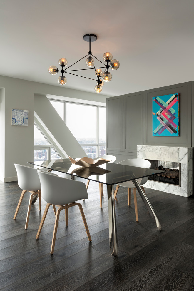 Photo of a contemporary dining room in Chicago.