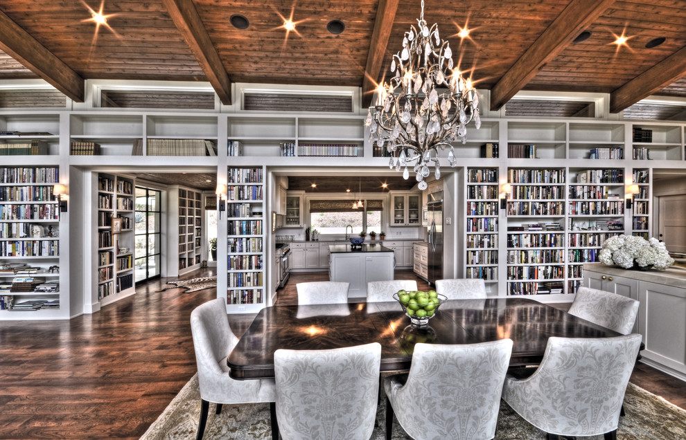 Contemporary dining room in Austin.