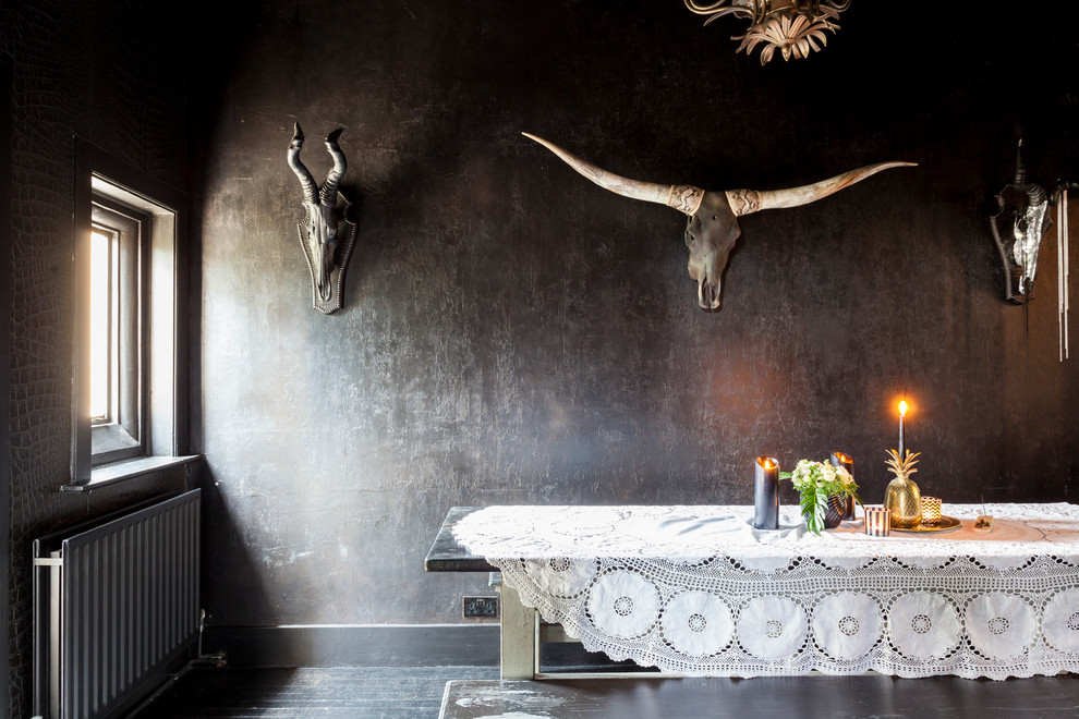 Inspiration for an eclectic dining room in London.