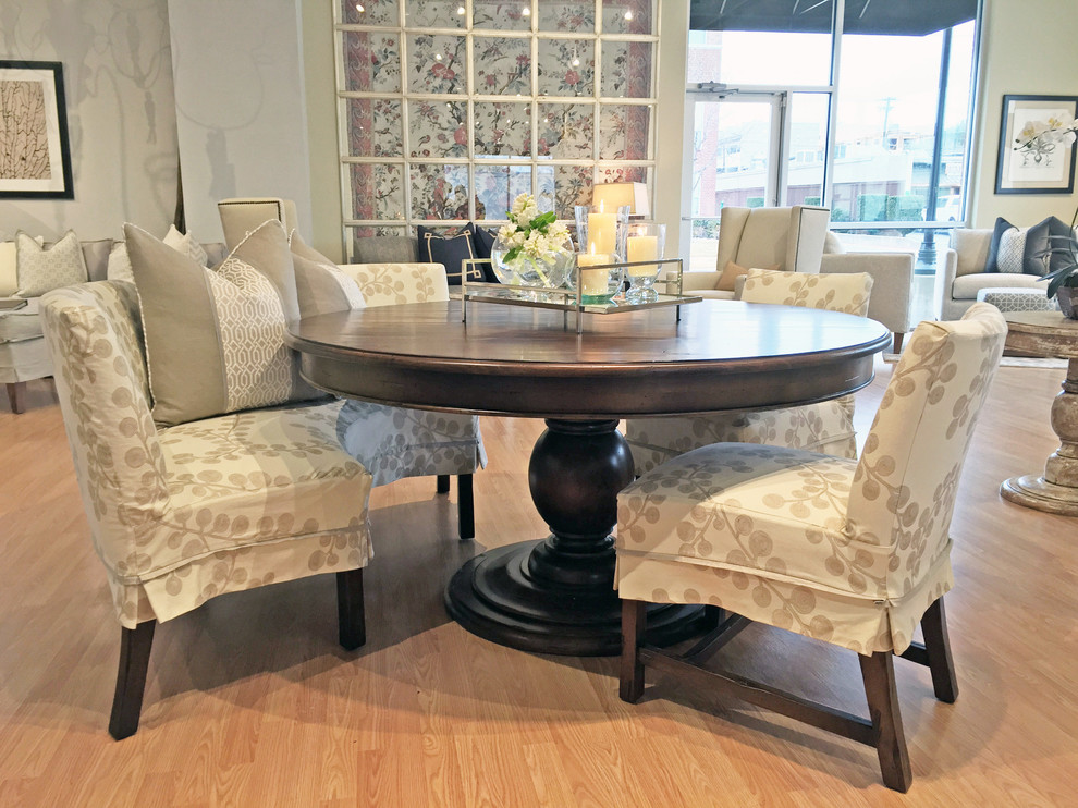 Breakfast nook table and slipcovered chairs - Traditional - Dining Room