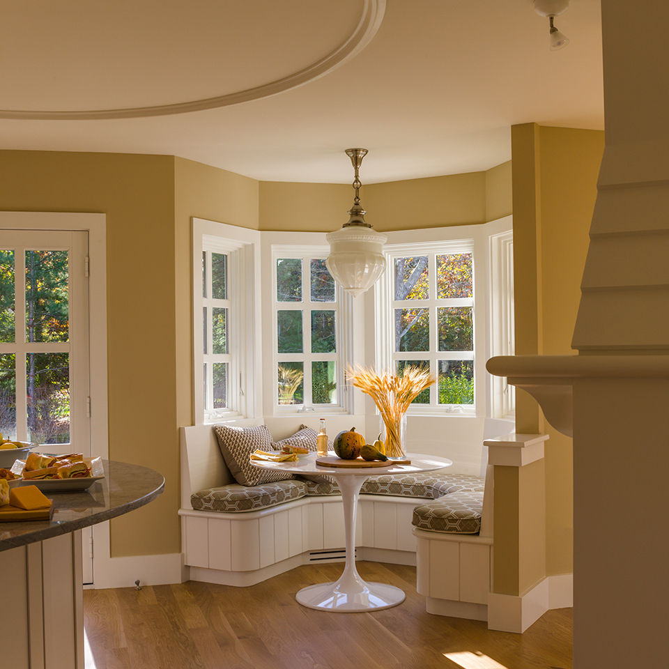 Breakfast Nook with Bench Seating- Sea Change - Custom Home - Cape Cod ...