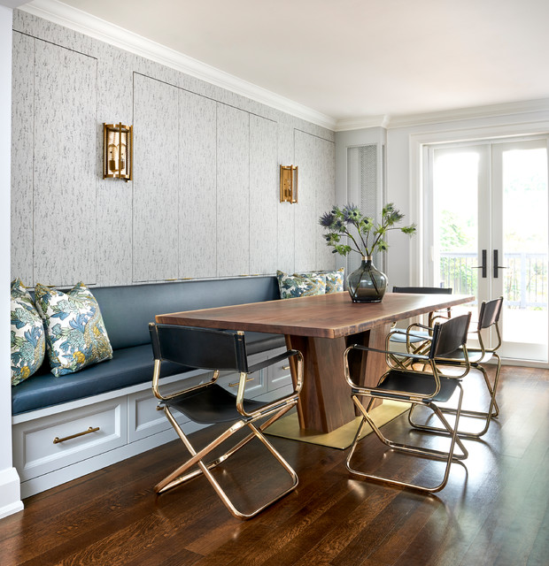 Grauer Esszimmerschrank / Esszimmerstuhl / skandinavisches Design