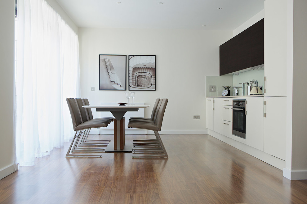 This is an example of a scandi dining room in Glasgow.